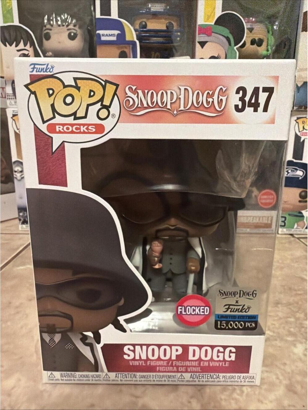 Funko Pop! Snoop Dogg #347 (Flocked) 15K Pcs Exclusive w/Protector